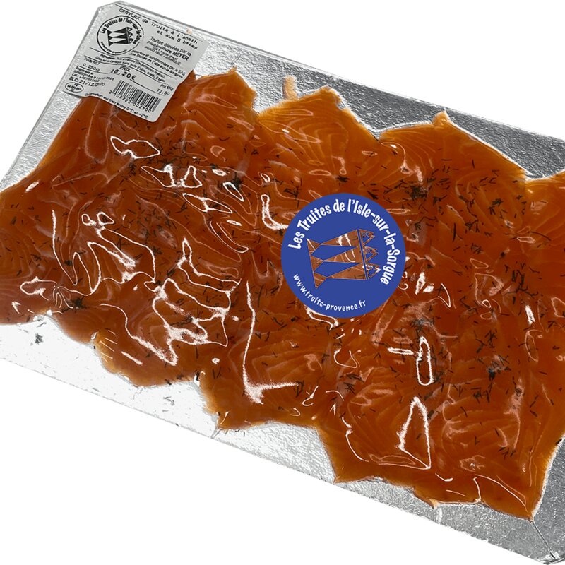 250g environ de Gravlax de Truite IKEJIME tranché et mis en plaquette